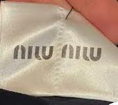 Miu Miu. Italy. Midnite Blue w/Ruffle Collar Blouse