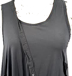 YOHJI YAMAMOTO JAPAN. Black Sleeveless Asymmetrical Drape Cupro Dress