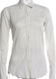 Nili Lotan Polka Dot Print Long Sleeve Button-Up Top