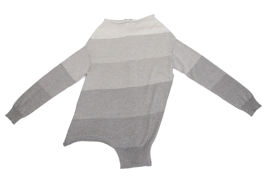 Yohji Yamamoto Japan. NOIR, Grey Color Asymmetry Gradation Cardigan