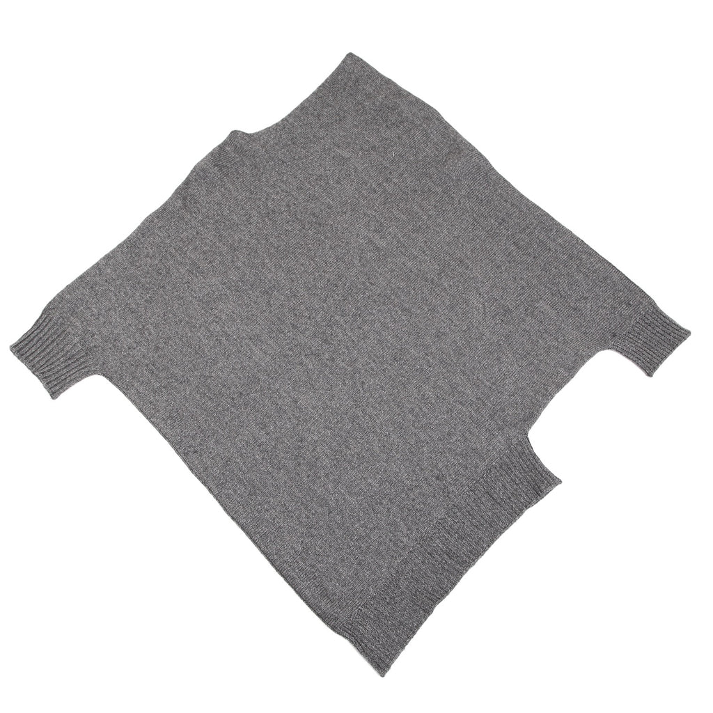 UNITED ARROWS JAPAN. green label relaxing Grey Acrylic Wool Asymmetry Shiny Knit Sweater Mini Dress/Tunic