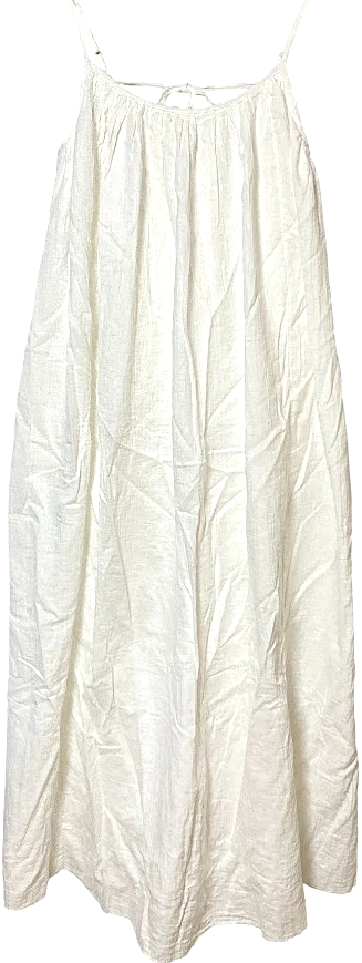 GREYCHORD JAPAN. White Cotton Gathered Camisole Dress