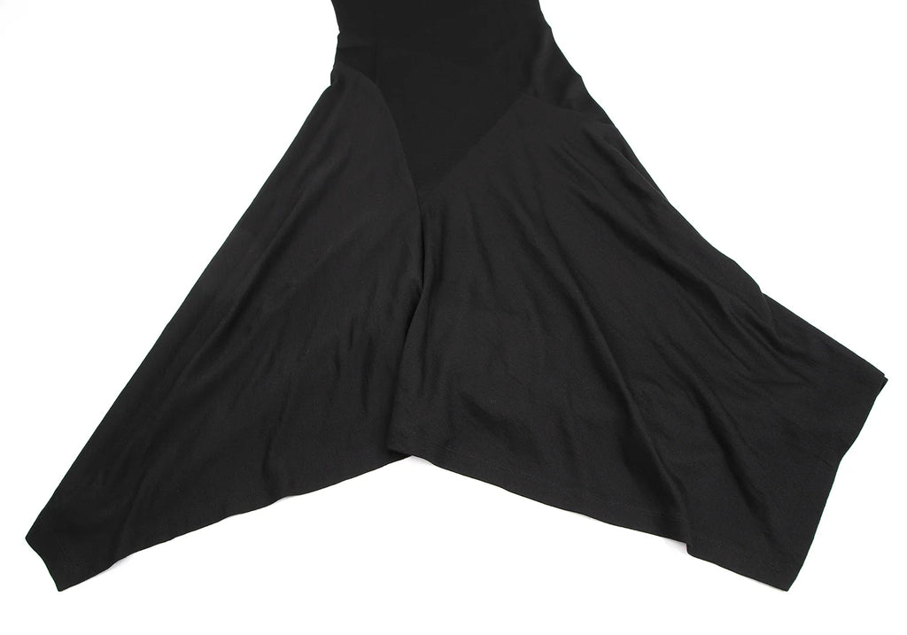 ISSEY MIYAKE JAPAN. Black Wool Panel Switching Dress