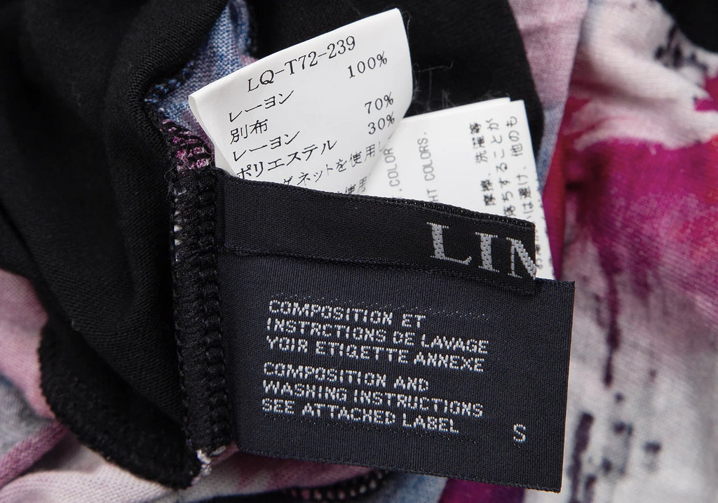 LIMI feu Japan. Black,Multi-Color Front Graphic Printed Switching Camisole