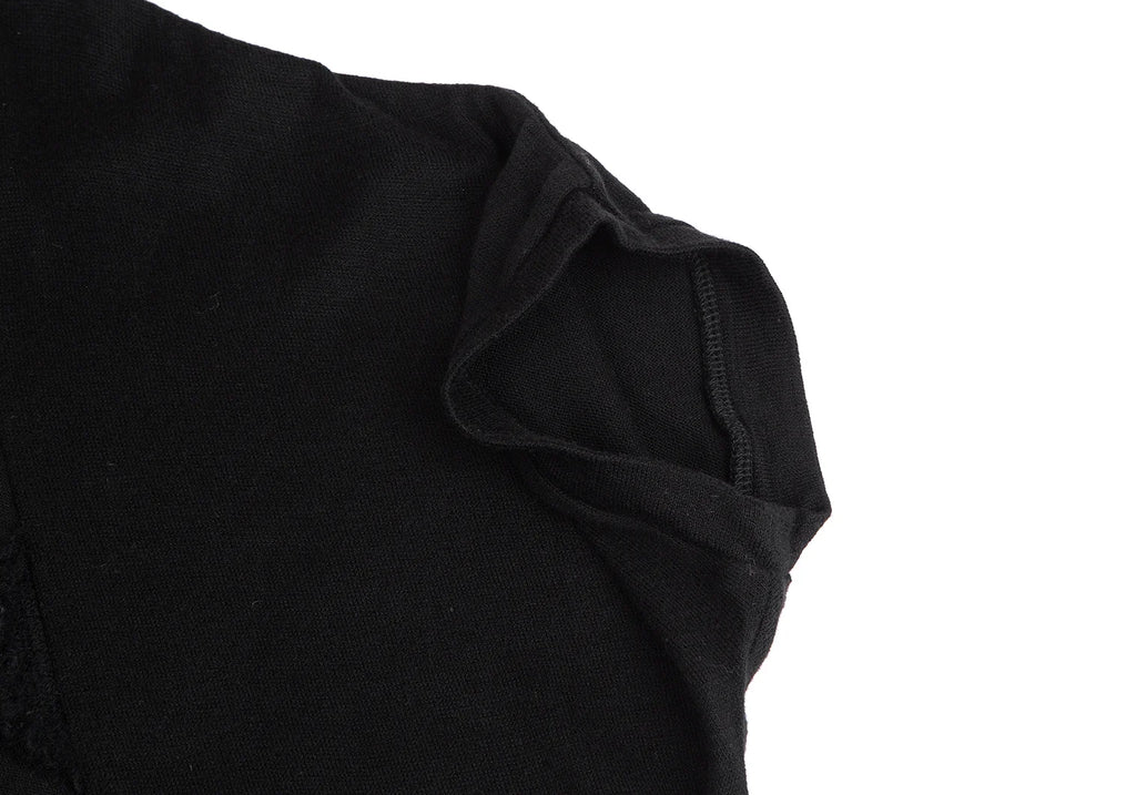 GOMME JAPAN. Black Dot Patch Knit Dress