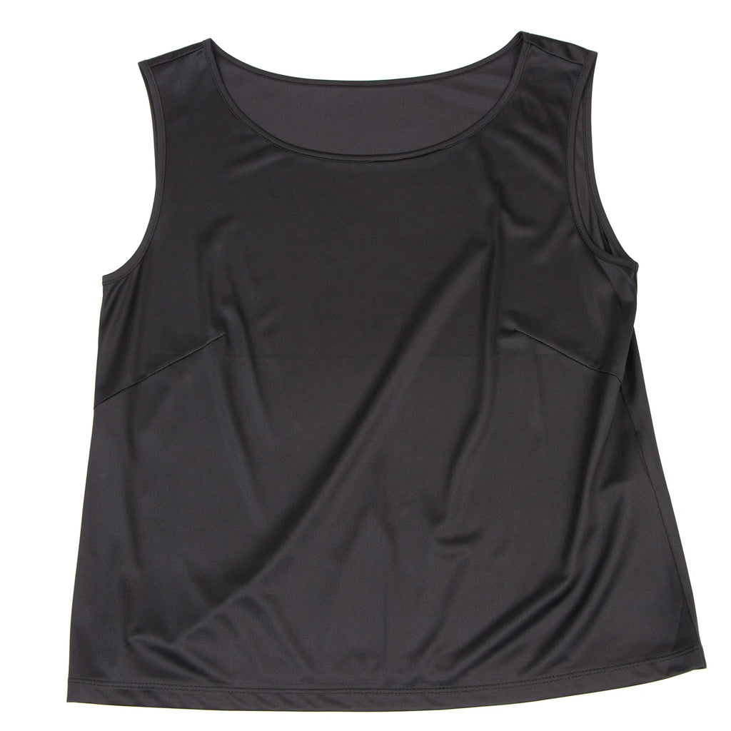 HIROKO KOSHINO HIROKO BIS JAPAN. Black Mesh Front Crepe Design Shirt