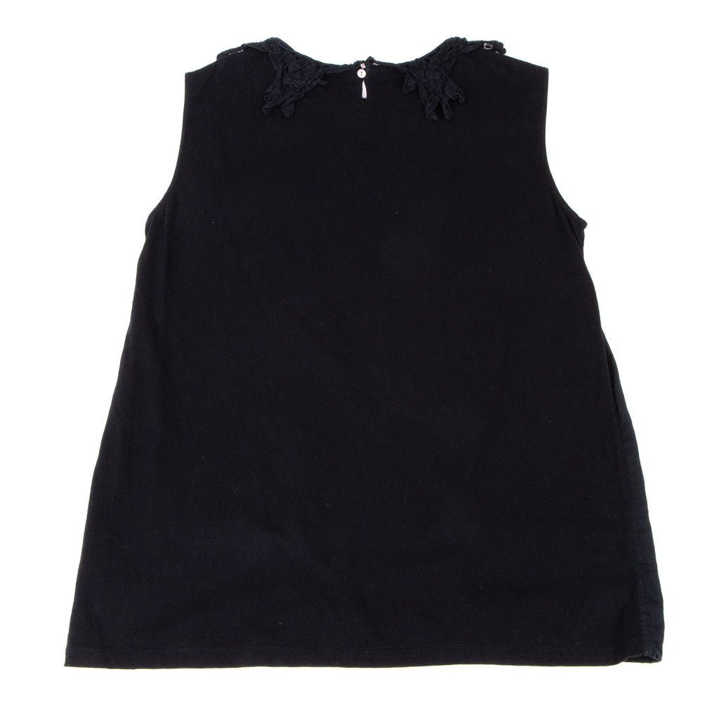 45rpm 45R JAPAN. Navy Front Tuck Sleeveless Shirt Navy