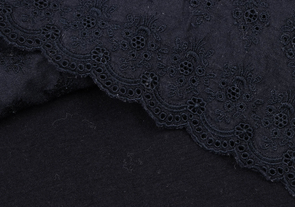 45rpm 45R JAPAN. Navy Color Front Lace Switching Shirt