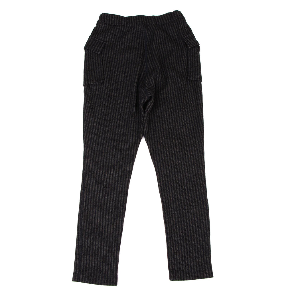 45rpm 45R JAPAN. Navy Wool Striped Knit Pants