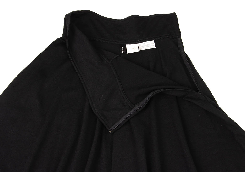 COMME des GARCONS JAPAN. TRICOT. Black Wool High Waist Flare Skirt