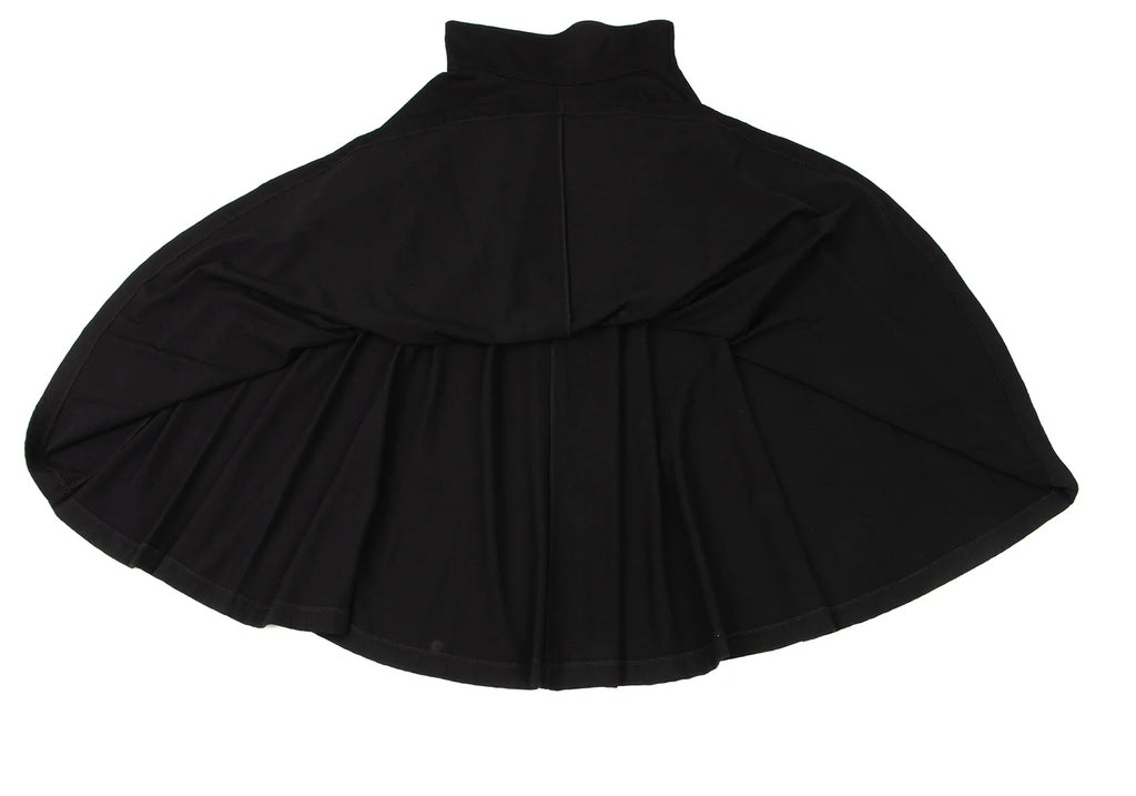 COMME des GARCONS JAPAN. TRICOT. Black Wool High Waist Flare Skirt