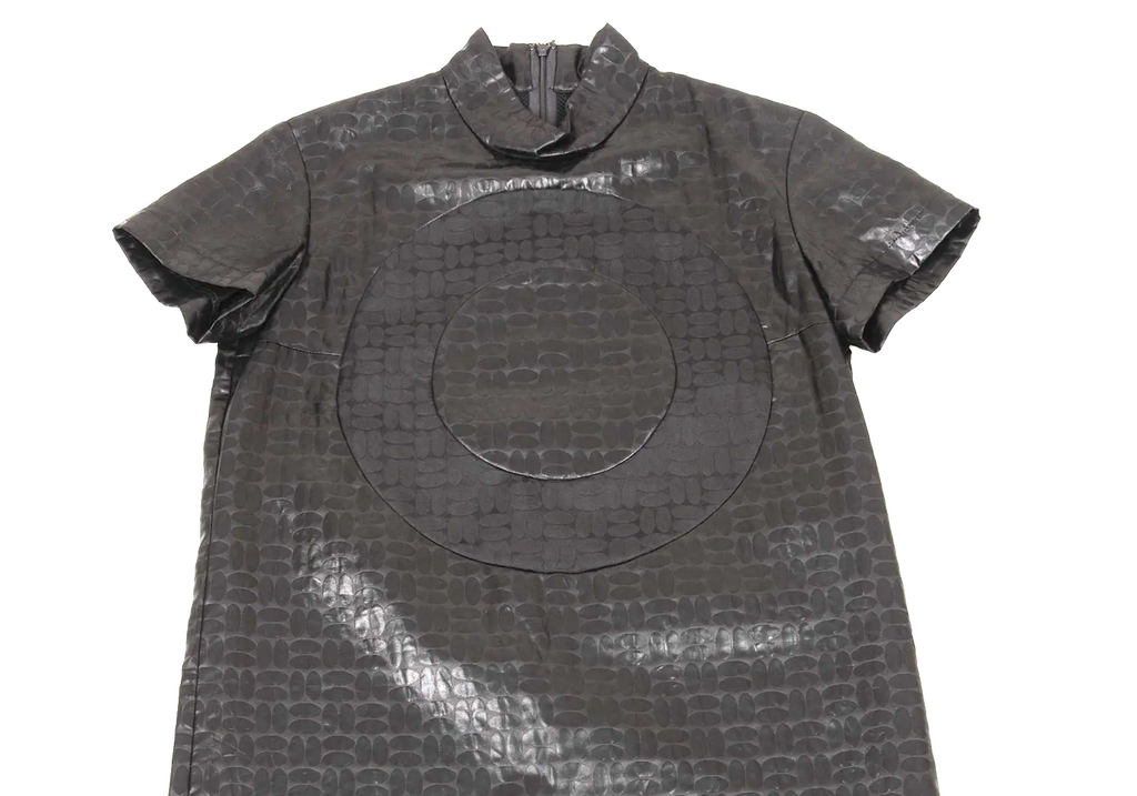 COMME des GARCONS JUNYA WATANABE JAPAN. Black Circle Design Pattern Dress