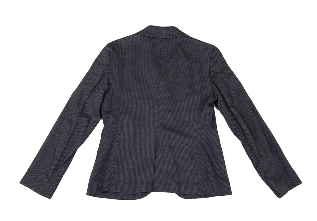 ROMEO GIGLI ITALY. Navy Rayon Wool Pinstripe Jacket