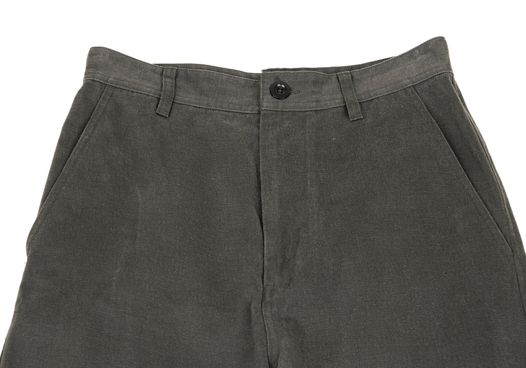 MARGARET HOWELL MHL. Tokyo/London. Charcoal Cotton Moleskin Wide Pants