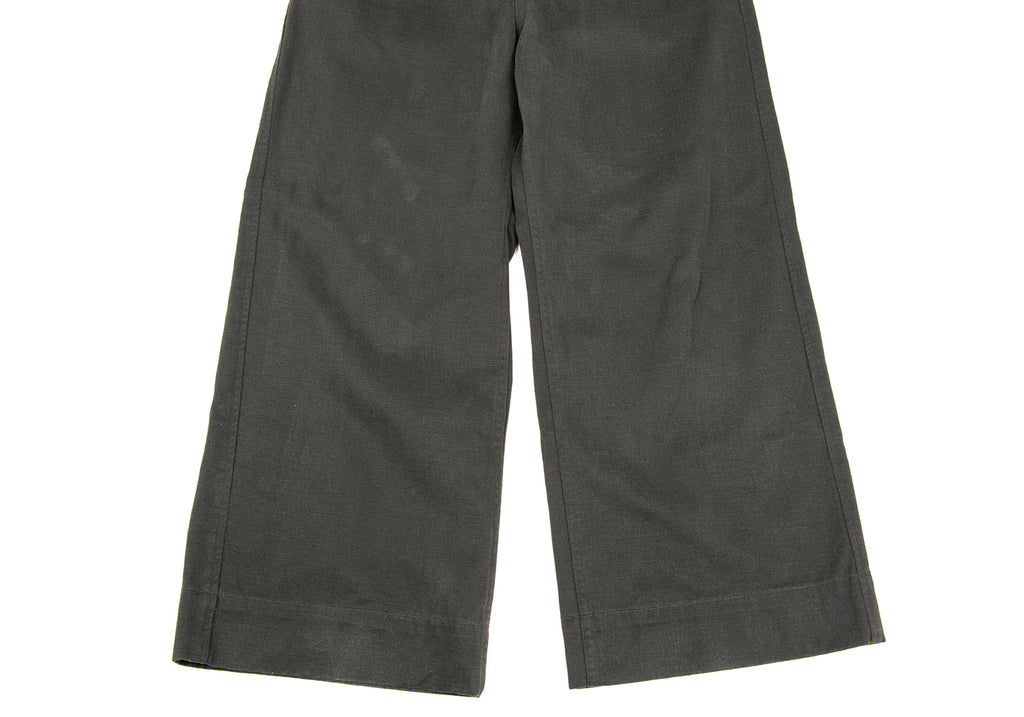 MARGARET HOWELL MHL. Tokyo/London. Charcoal Cotton Moleskin Wide Pants