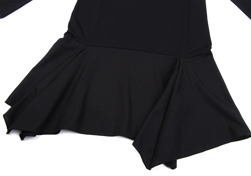 A/T ATSURO TAYAMA JAPAN. Black Material Switching Dress