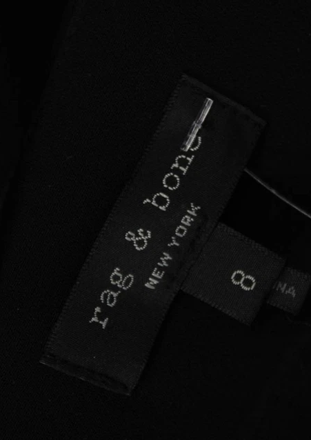 Rag & Bone NY. Black Square Neck Mid-Calf Sleeveless Slip Dress