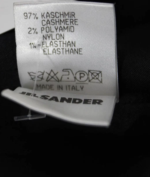 Jil Sander Black Cashmere Maxi Pencil Skirt