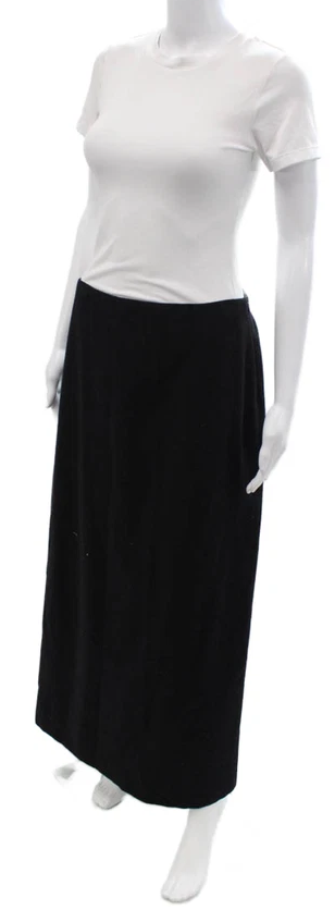 Jil Sander Black Cashmere Maxi Pencil Skirt