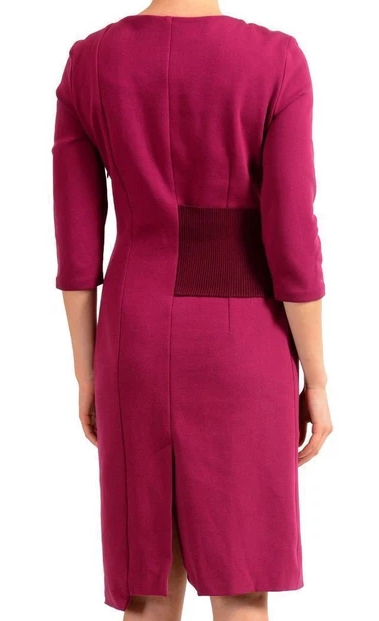 Maison Margiela Paris. NEW W/TAG. Burgundy 3/4 Sleeve Sheath Dress