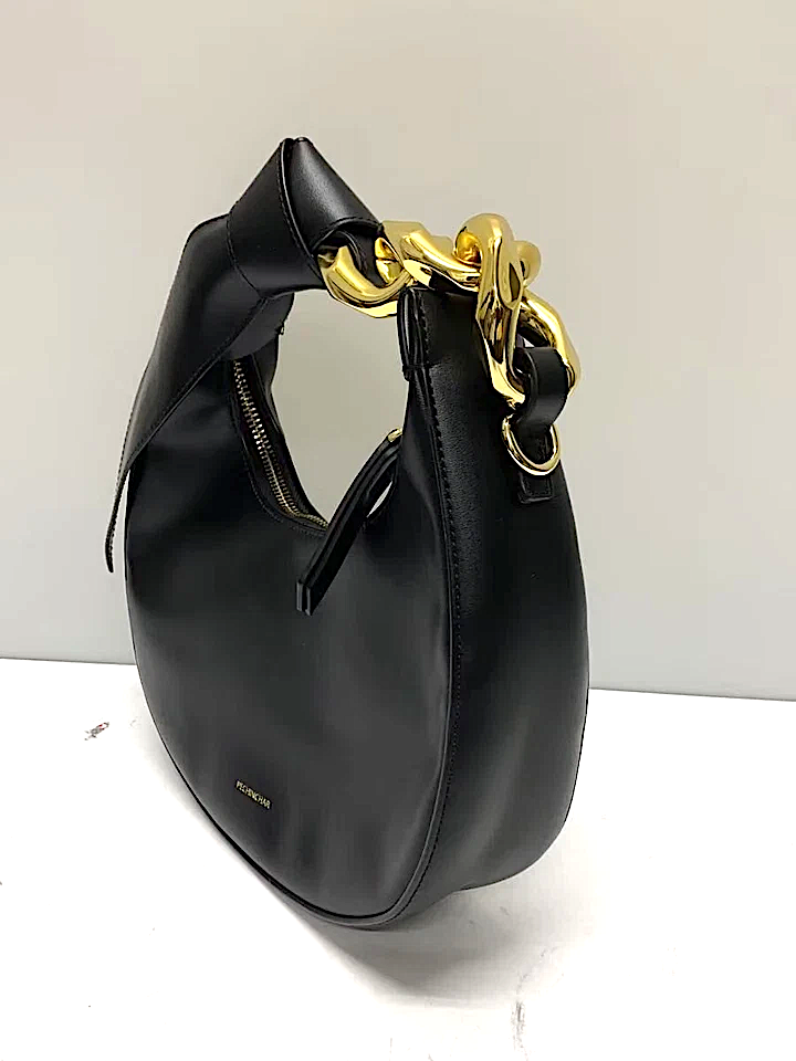PECHINCHAR MADRID. NEW. NWOT. Mini Black Vegan Leather Shoulder Bag, Crossbody Strap, Handbag