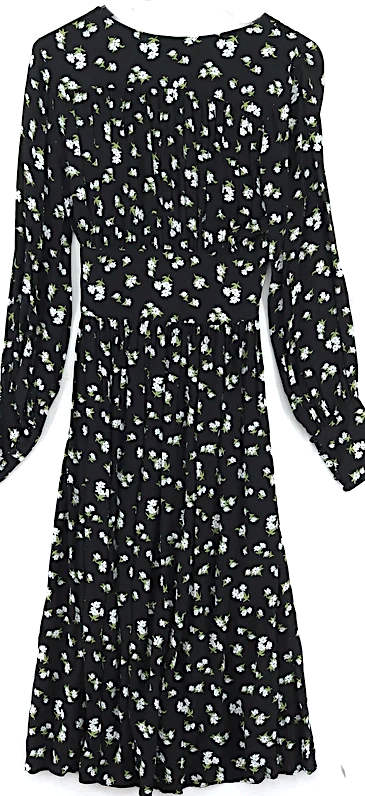 Ghost LONDON. TANYA SARNE DESIGNER. Black Floral Viscose Maxi Dress