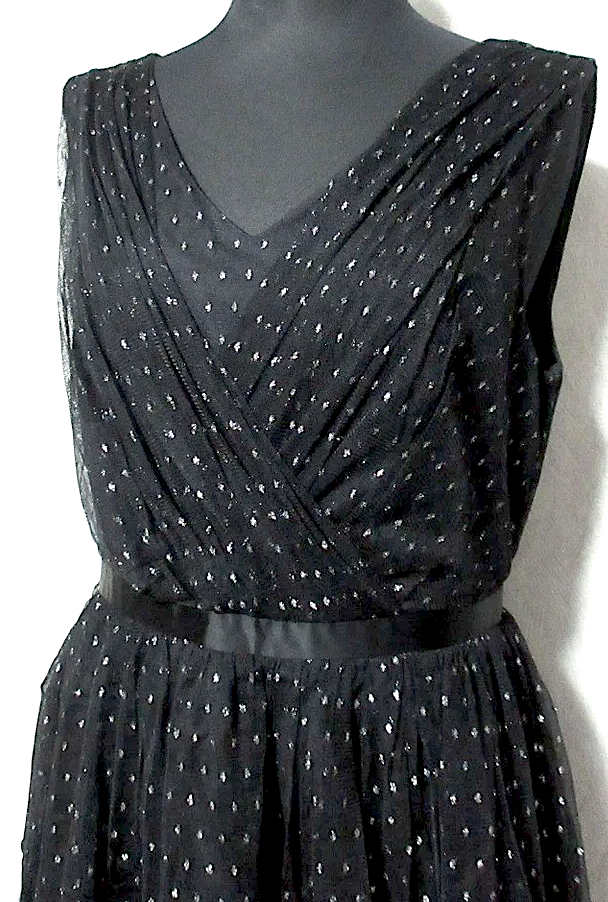 Diagram Grace Continental. JAPAN. Black Lamé Dot Tulle Dress