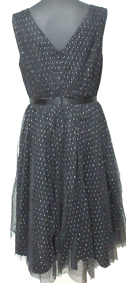 Diagram Grace Continental. JAPAN. Black Lamé Dot Tulle Dress