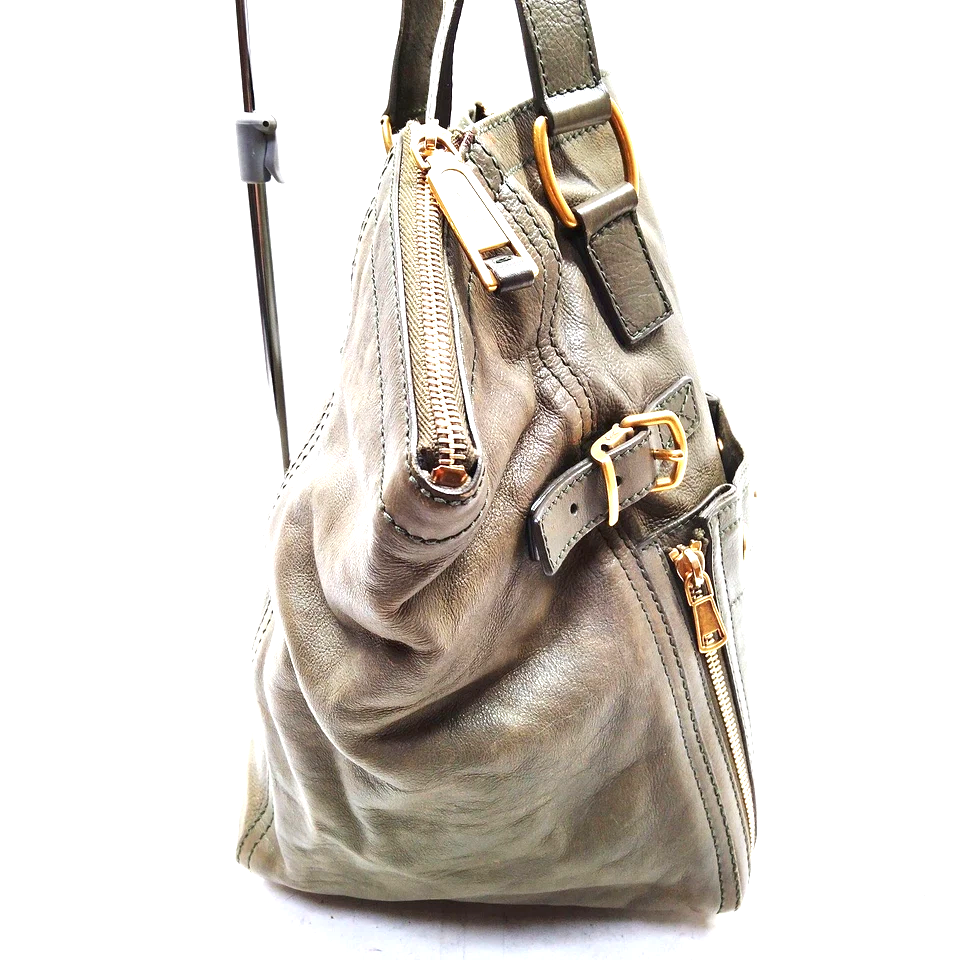 Yves Saint Laurent PARIS. Vintage Distressed Leather Classic Shoulder Bag / Hand Bag GUARANTEED AUTHENTIC