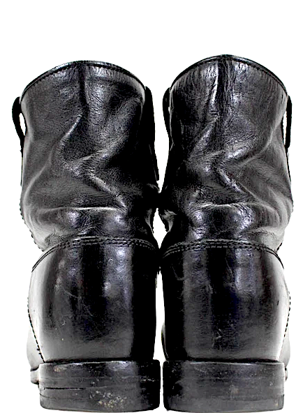 Isabel Marant Etoile PARIS. Black Round Toe Leather Pull-On Boots Size 8.5
