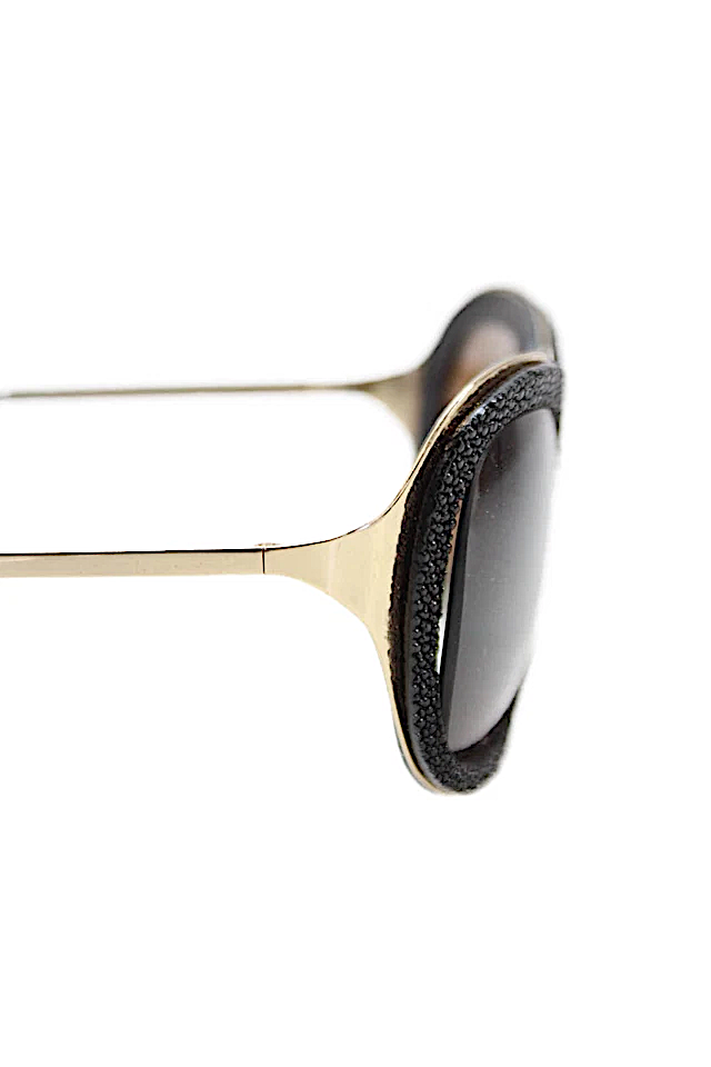 Histoire De Voir Paris. Round Frame Black/Gold Sunglasses In Case