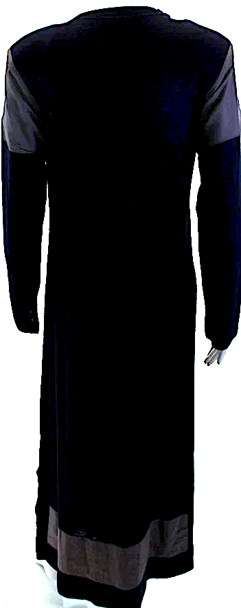 Comme Des Garcons Japan. Dark Blue Long Sleeve Maxi Wool Sweater Dress