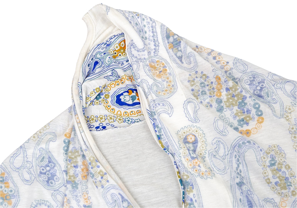 YOHJI YAMAMOTO JAPAN. Y's Tencel Paisley Printed Cardigan