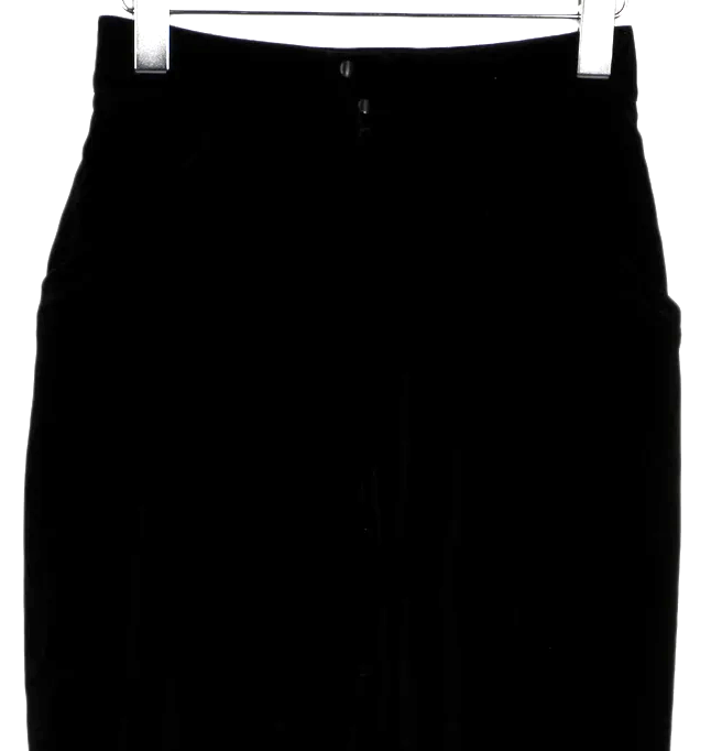 Thierry Mugler Paris. Black Cotton Straight Leg Pants