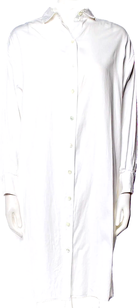 Ann Demeulemeester Belgium. White Cotton Knee-Length Dress
