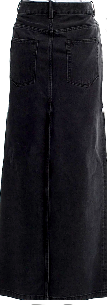 Ann Demeulemeester Belgium. Grey Cotton Long Skirt