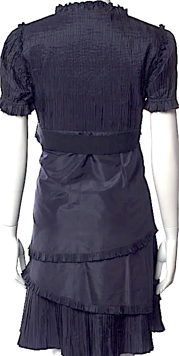 Blumarine Italy. By Anna Molinari. Midnite Blue Silk Mini Dress