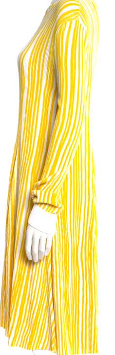 Calvin Klein NY. Designer: Raf Simons. 205W39NYC Viscose Blend Striped Midi Length Dress