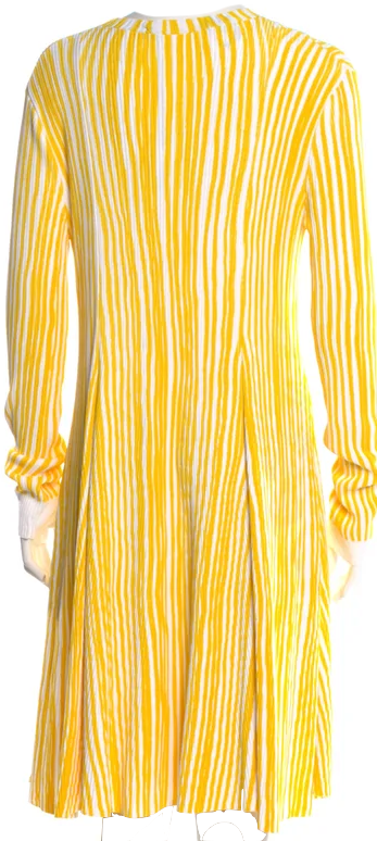 Calvin Klein NY. Designer: Raf Simons. 205W39NYC Viscose Blend Striped Midi Length Dress