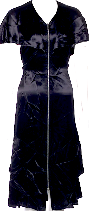 Calvin Klein 205W39NYC Raf Simons Collection. Black Viscose Blend Dress