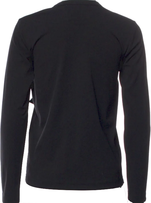Comme des Garçons Comme des Garçons Japan. Black Belted Crew Neck Long Sleeve Top