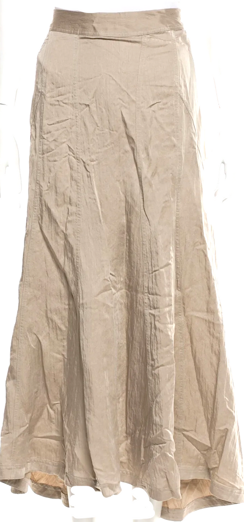 Donna Karan. Grey Viscose Blend Midi Length Skirt