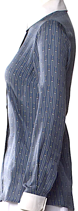Gucci Italy. 2012 Collection Silk Button-Up Top Blouse