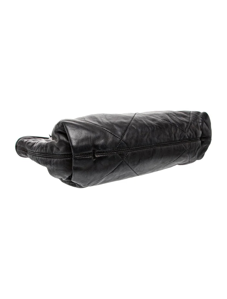 Lanvin Paris. Black Leather Shoulder Bag