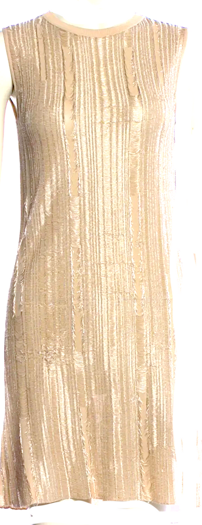 Maison Margiela Paris. 2016 Collection Metallic Viscose Blend Mini Dress