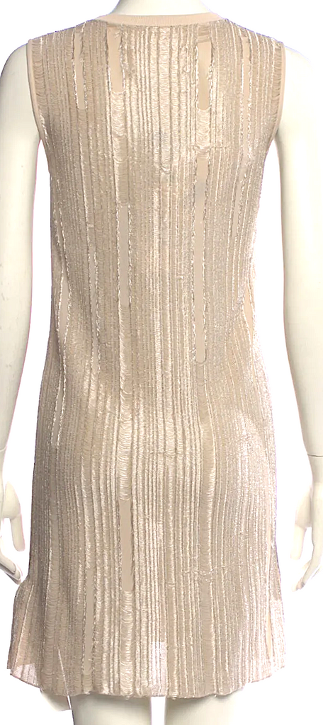 Maison Margiela Paris. 2016 Collection Metallic Viscose Blend Mini Dress