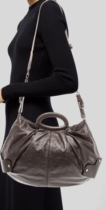 Marni Italy. Brown Leather Top Handle Shoulder Bag