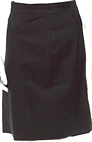Prada Italy. Black Cotton Blend 2000s Collection Knee-Length Skirt