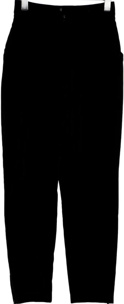 Thierry Mugler Paris. Black Cotton Straight Leg Pants
