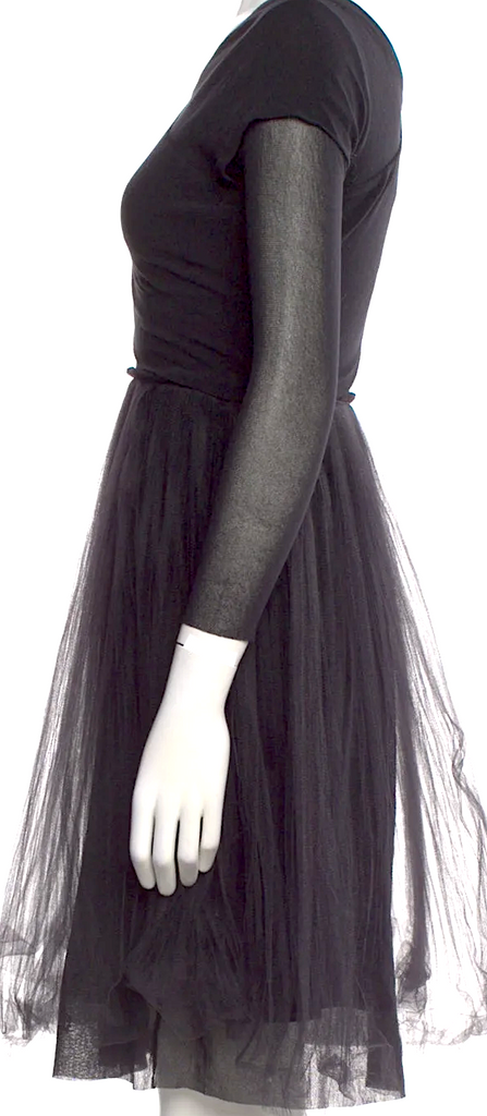 Jean Paul Gaultier Paris. Fuzzi. PolyTech Black Mini Dress